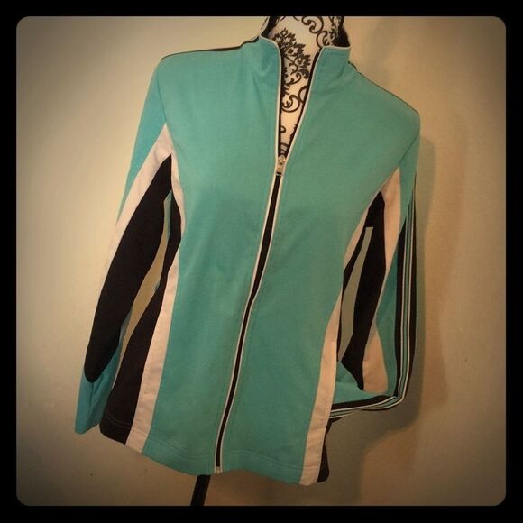 Vintage SJB Active Teal/White/Black Jacket size M - Picture 2 of 4